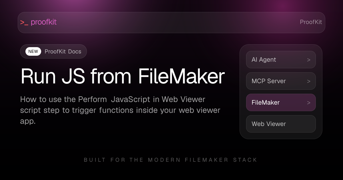 Run JS from FileMaker